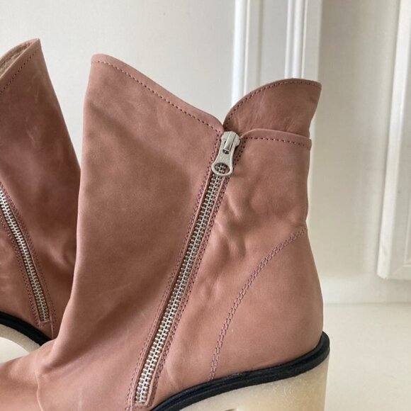 NWOB Free People Jack Zip Brown Leather Boots Sz 40 - Picture 4 of 10